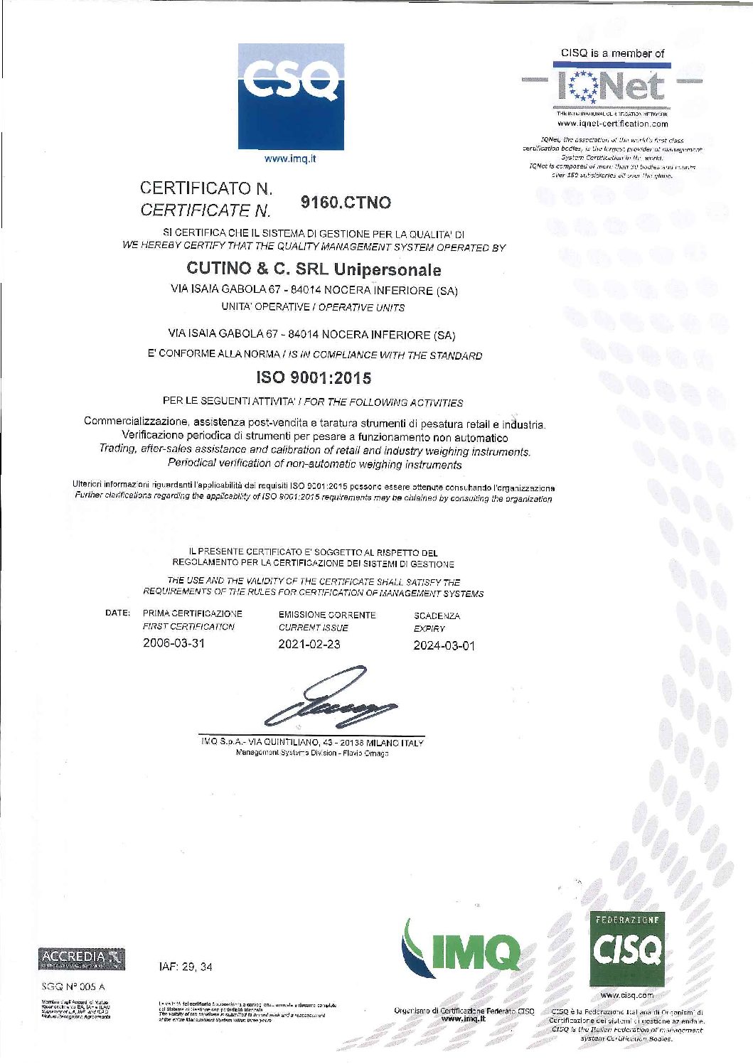 Certificato 1